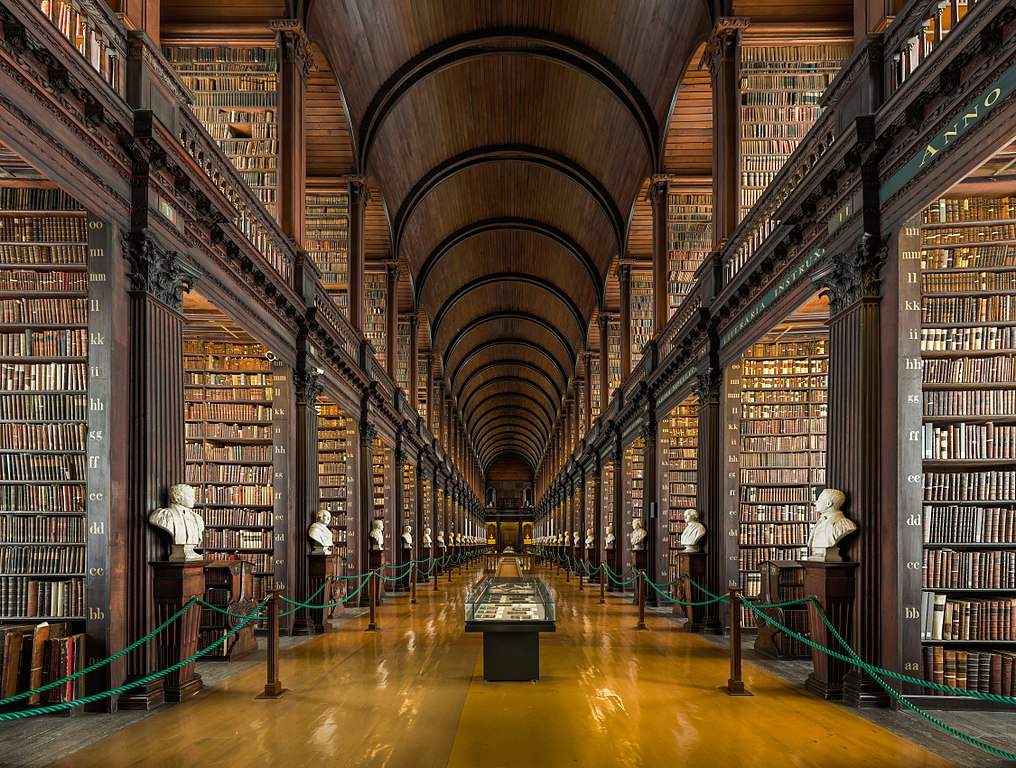 The Long Room Library of The Trinity College Dublin Ireland