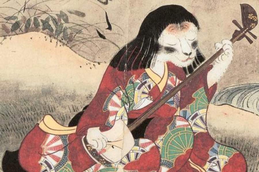 Nekomata Hyakkai Zukan in from the Edo period