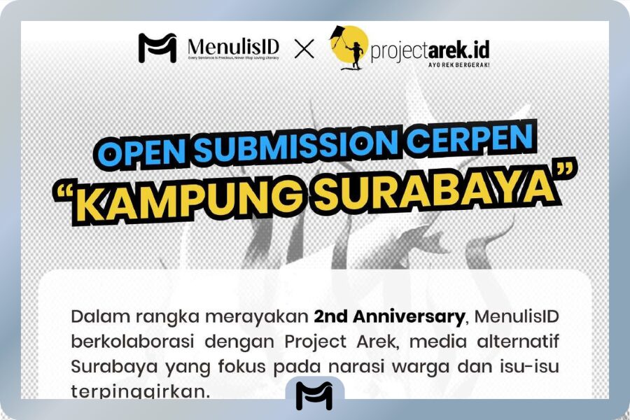 Kirim cerpen menulisid x projectarek.id