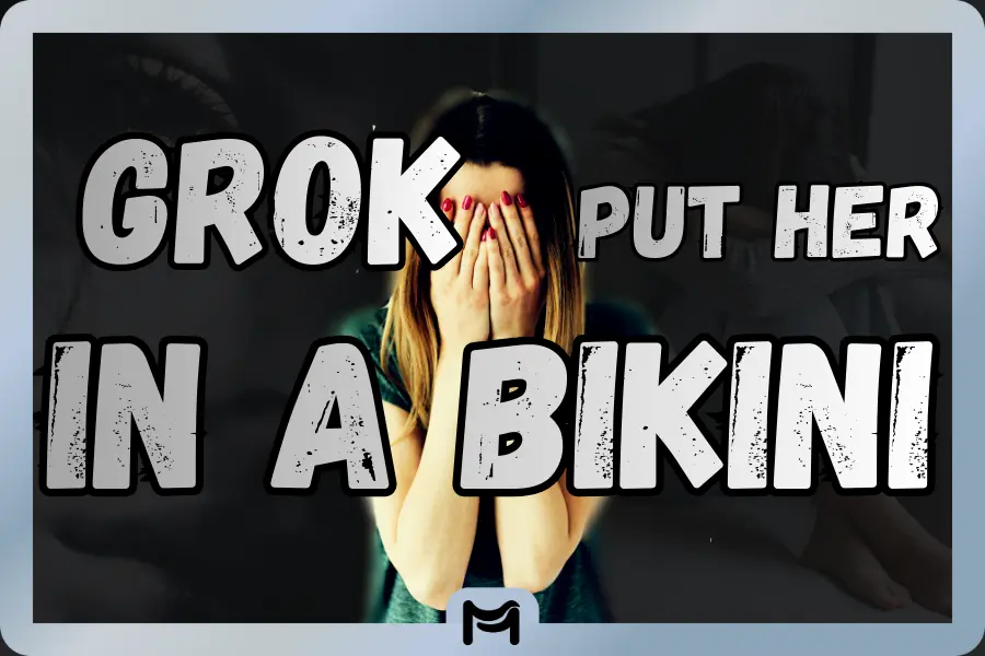 Grok put her in a bikini